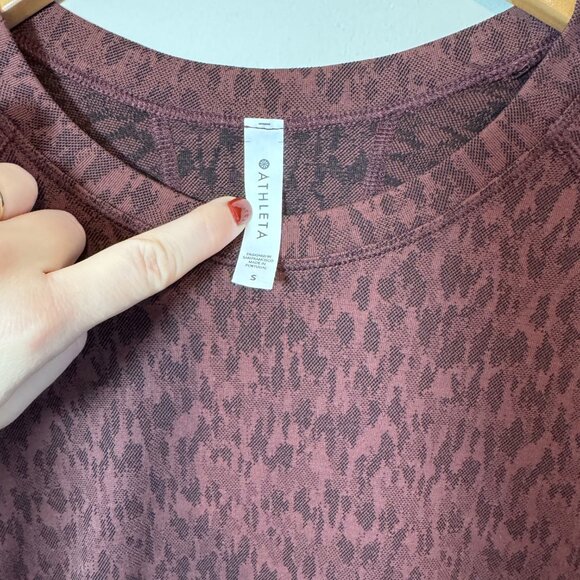 Athleta Momentum Allure Decadent Chocolate Print Long Sleeve Top Size S - Picture 5 of 5
